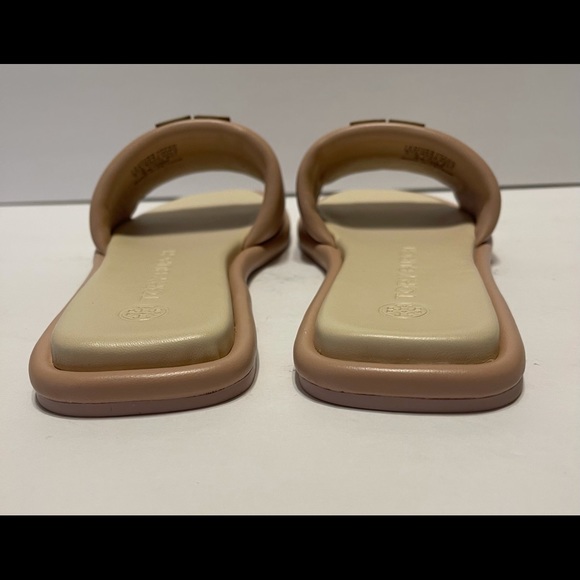 Tory Burch Double-T Padded Leather Slides 8.5 💗🤍 - Picture 10 of 12